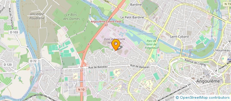localisation de l'entreprise SAS ALPHA à ANGOULEME