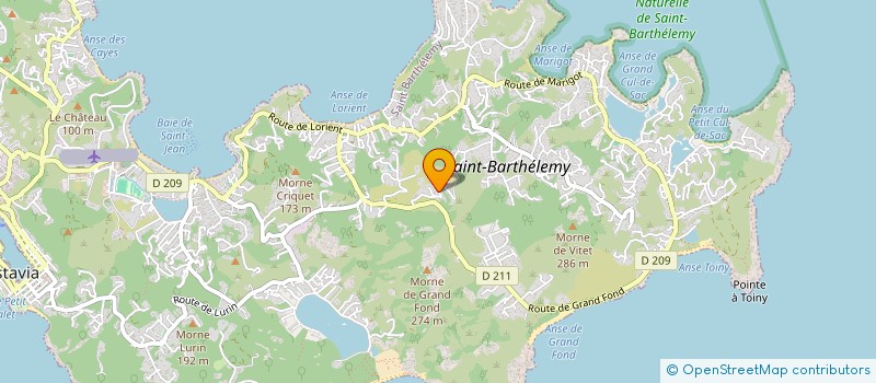 localisation de l'entreprise SAS ALPHA INVEST  SAINT BARTHELEMY