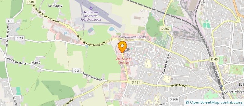 localisation de l'entreprise SAS AMBULANCES DU VAL DE LOIRE à NEVERS