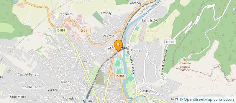 localisation de l'entreprise SAS AQUAGRIMPE à MILLAU