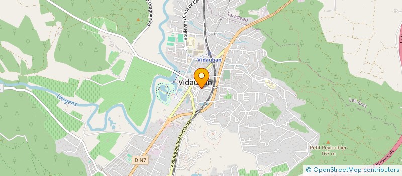 localisation de l'entreprise SAS ARCLYTE à VIDAUBAN