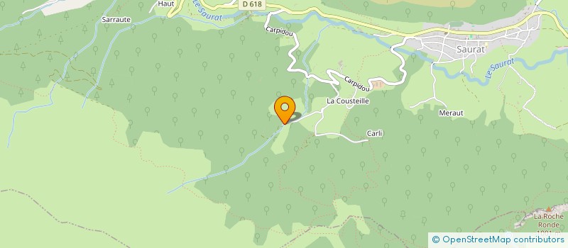 localisation de l'entreprise SAS ARIEGE TOITURES à SAURAT