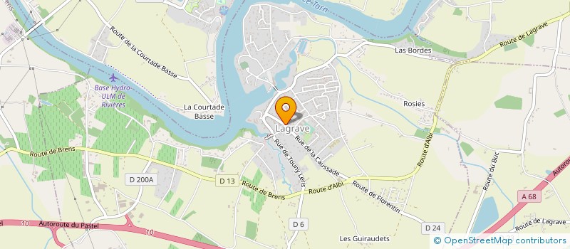 localisation de l'entreprise SAS ARNAUD ENERGIE  LAGRAVE