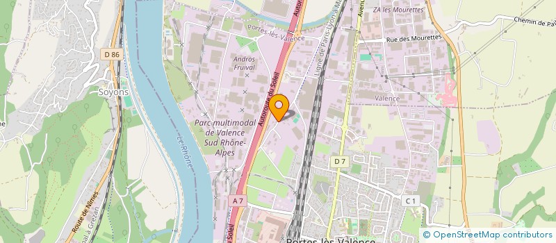 localisation de l'entreprise SAS ATS BATIMENT  PORTES-LES-VALENCE