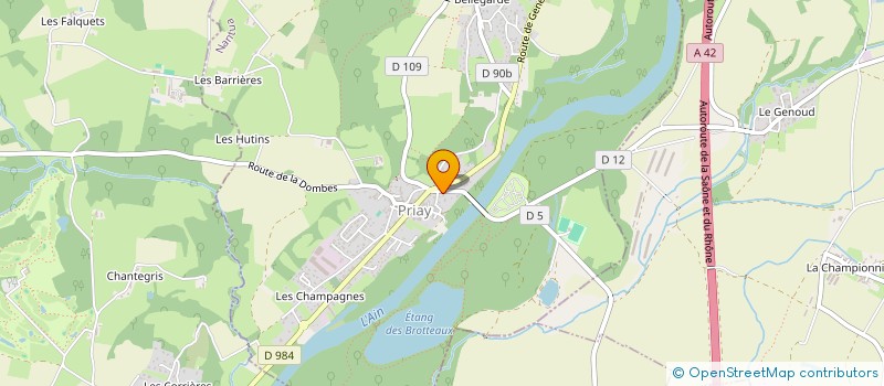 localisation de l'entreprise SAS AU FIL DE L'EAU  PRIAY