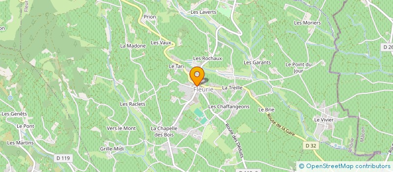 localisation de l'entreprise SAS AUBERGE DU CEP  FLEURIE