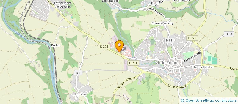 localisation de l'entreprise SAS AUBIOMICA à VIC-LE-COMTE
