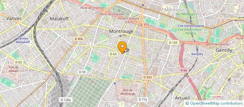 localisation de l'entreprise SAS AUDIER  MONTROUGE