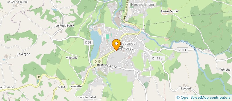 localisation de l'entreprise SAS AUDIO DE LA FORET à CHATEAUNEUF-LA-FORET