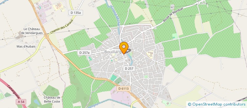 localisation de l'entreprise SAS AUX DELICES DES PAPILLES  BOUILLARGUES