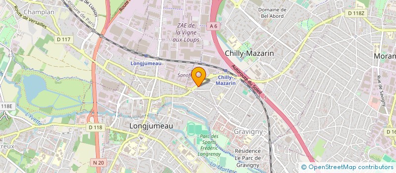 localisation de l'entreprise SAS AVEIRO à CHILLY-MAZARIN