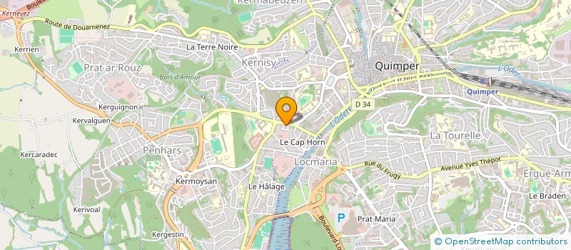 localisation de l'entreprise SAS AZA à QUIMPER