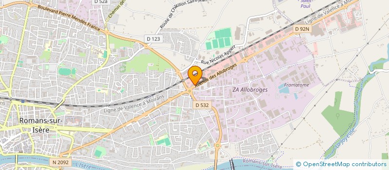 localisation de l'entreprise SAS BALIE  ROMANS-SUR-ISERE