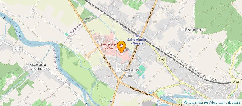 localisation de l'entreprise SAS BARON à NOYERS-SUR-CHER