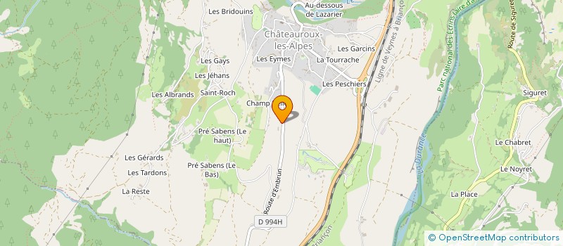 localisation de l'entreprise SAS BARRAL SPORTS  CHATEAUROUX-LES-ALPES