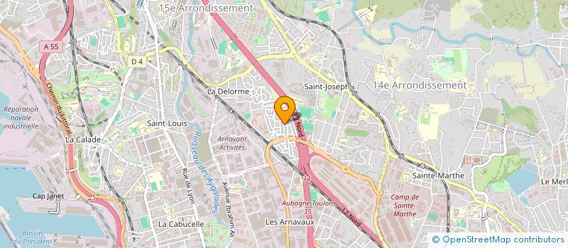 localisation de l'entreprise SAS BAT à MARSEILLE 15EME