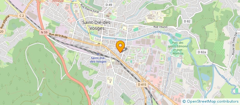 localisation de l'entreprise SAS BATI DEO à SAINT-DIE-DES-VOSGES