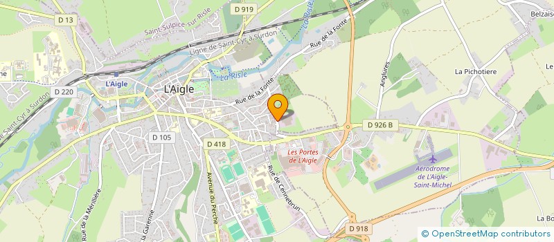 localisation de l'entreprise SAS BATI FERMETURES à L'AIGLE