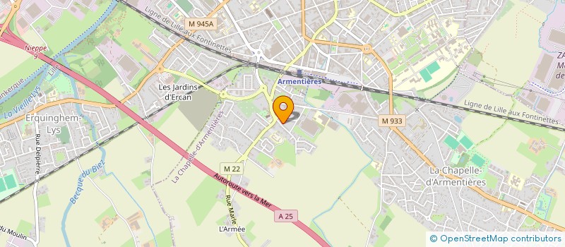 localisation de l'entreprise SAS BATI OPTIQUE  LA CHAPELLE-D'ARMENTIERES