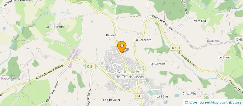 localisation de l'entreprise SAS BATIBOIS à SAINT-LAURENT-DE-CHAMOUSSET