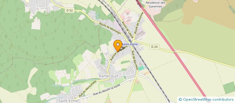 localisation de l'entreprise SAS BAUDOUX B S V  SAINT-ERME-OUTRE-ET-RAMECOURT