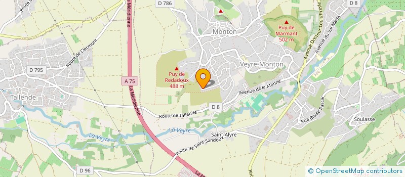 localisation de l'entreprise SAS BBP  VEYRE-MONTON