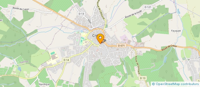 localisation de l'entreprise SAS BCAE  CREON