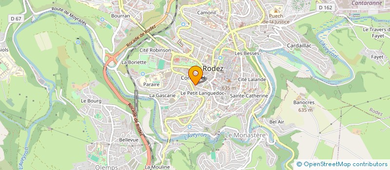 localisation de l'entreprise SAS BCS  RODEZ