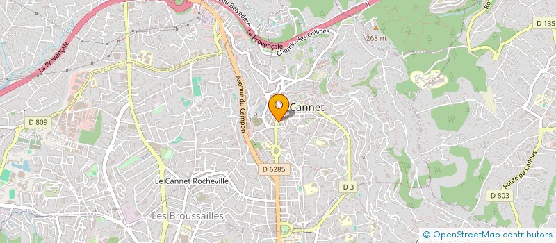 localisation de l'entreprise SAS BE FORMATION à LE CANNET