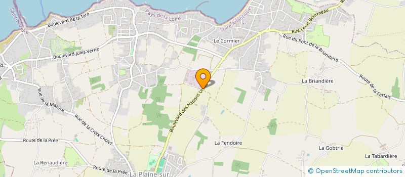 localisation de l'entreprise SAS BEE TP à LA PLAINE-SUR-MER