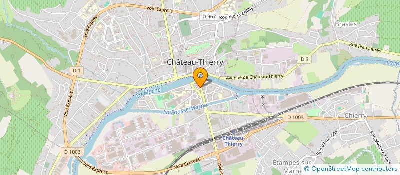 localisation de l'entreprise SAS BELLA à CHATEAU-THIERRY