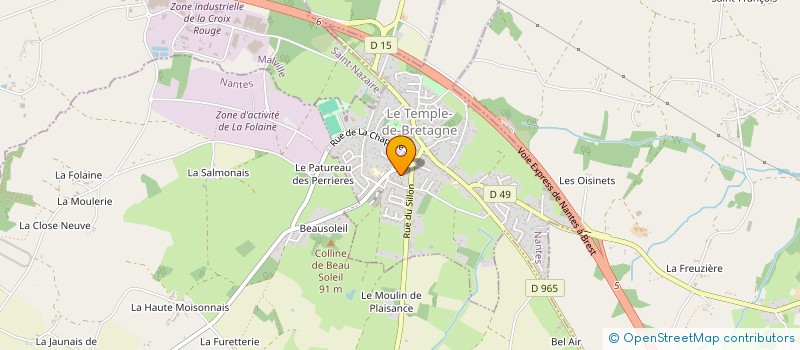 localisation de l'entreprise SAS BENESTEAU  LE TEMPLE-DE-BRETAGNE