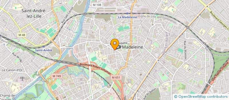 localisation de l'entreprise SAS BENSEF à LA MADELEINE