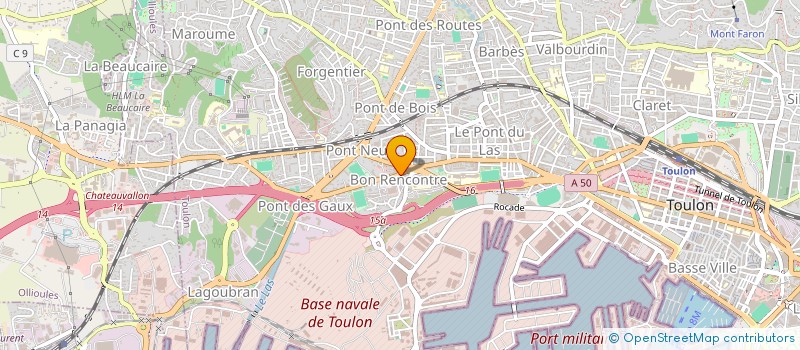 localisation de l'entreprise SAS BENSSI  TOULON