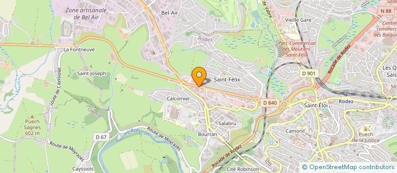 localisation de l'entreprise SAS BERNAD  RODEZ