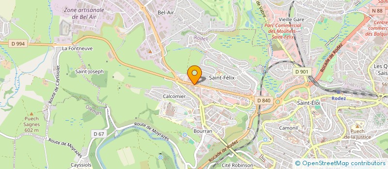 localisation de l'entreprise SAS BERNAD.P à RODEZ