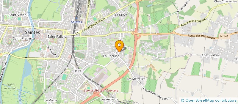localisation de l'entreprise SAS BERTEAU à SAINTES