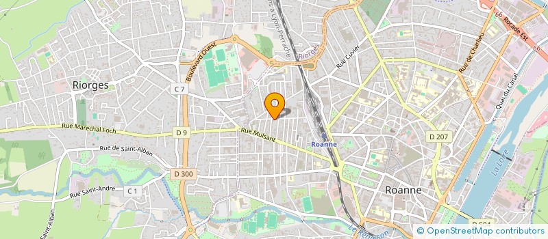 localisation de l'entreprise SAS BERTHELOT  ROANNE