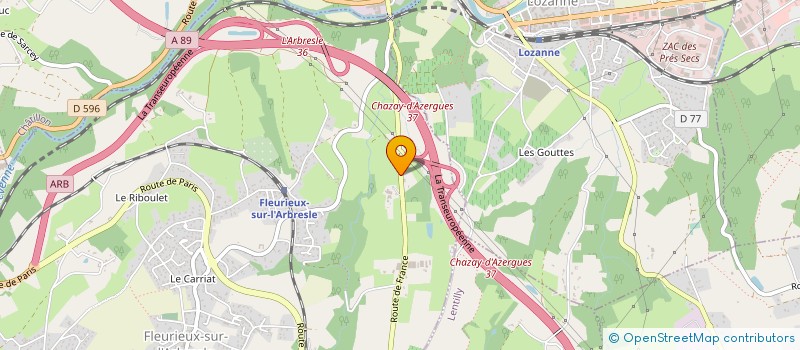 localisation de l'entreprise SAS BERTHET  FLEURIEUX-SUR-L'ARBRESLE