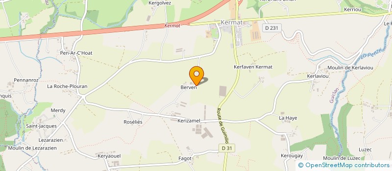 localisation de l'entreprise SAS BERVEN  GUICLAN