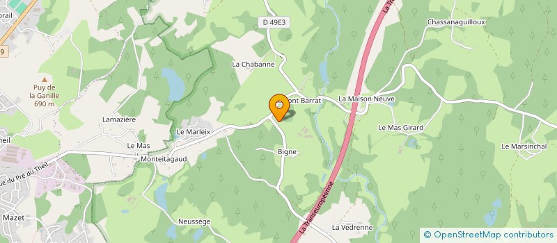 localisation de l'entreprise SAS BETBOT SUN  SAINT-FREJOUX