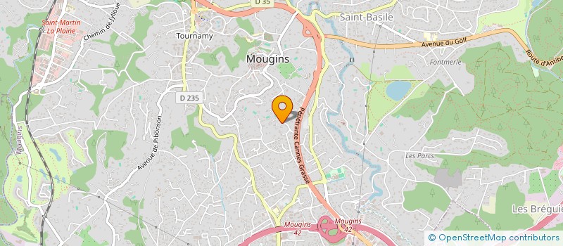 localisation de l'entreprise SAS BINVEST à MOUGINS