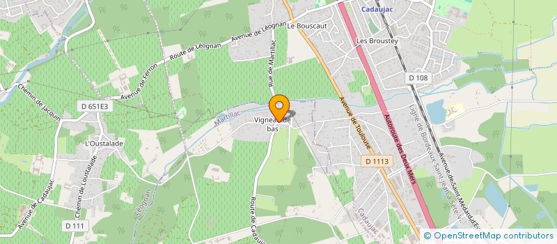 localisation de l'entreprise SAS BIO THES DU MONDE à MARTILLAC