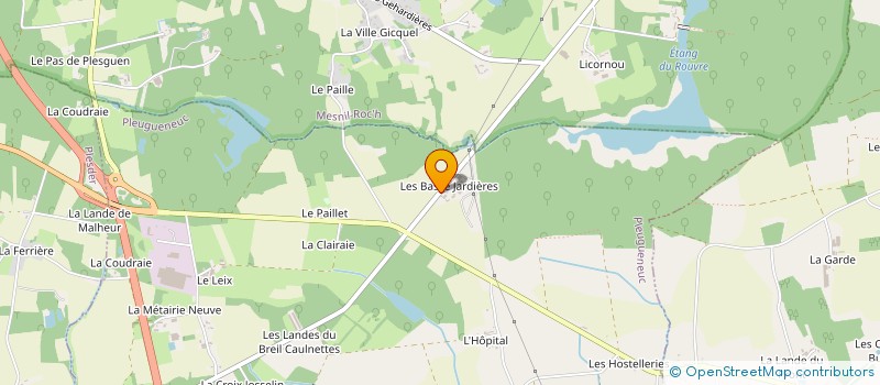 localisation de l'entreprise SAS BIOGAZ HAUTE VILAINE à PLEUGUENEUC