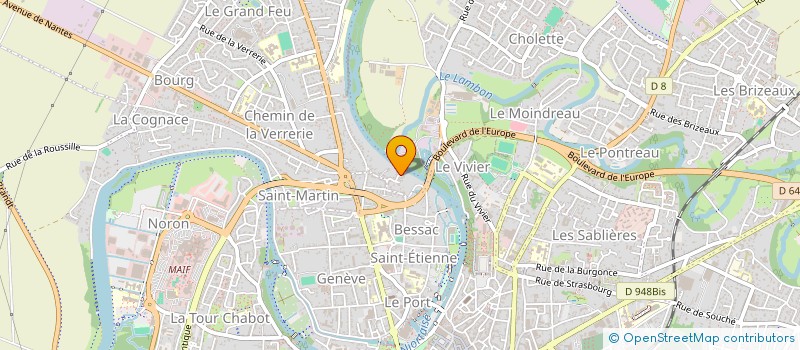 localisation de l'entreprise SAS BKNIORT  NIORT