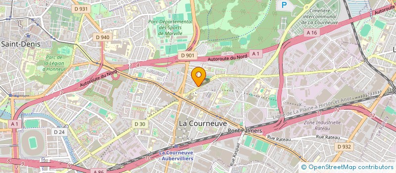 localisation de l'entreprise SAS BMS AUTOS à LA COURNEUVE