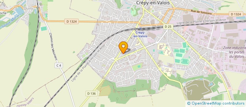 localisation de l'entreprise SAS BOULANGERIE-PATISSERIE HERMIOSIS  CREPY EN VALOIS