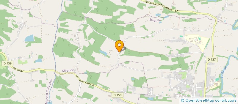 localisation de l'entreprise SAS BRANET  MIRAMONT D'ASTARAC