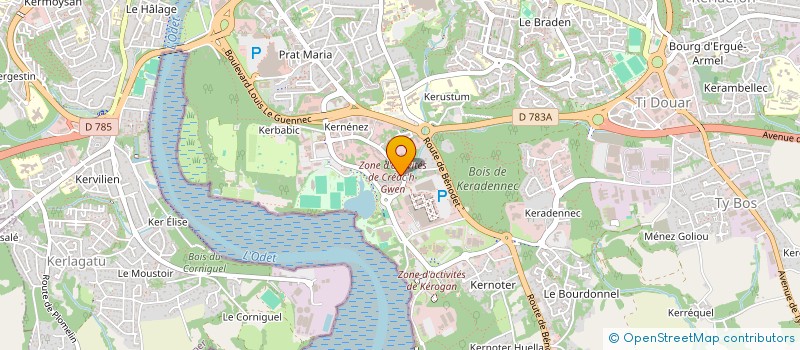 localisation de l'entreprise SAS BREIZH NIGHT DEVELOPPEMENT à QUIMPER
