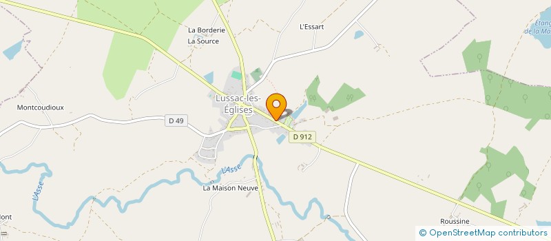 localisation de l'entreprise SAS BRICOFER  LUSSAC-LES-EGLISES